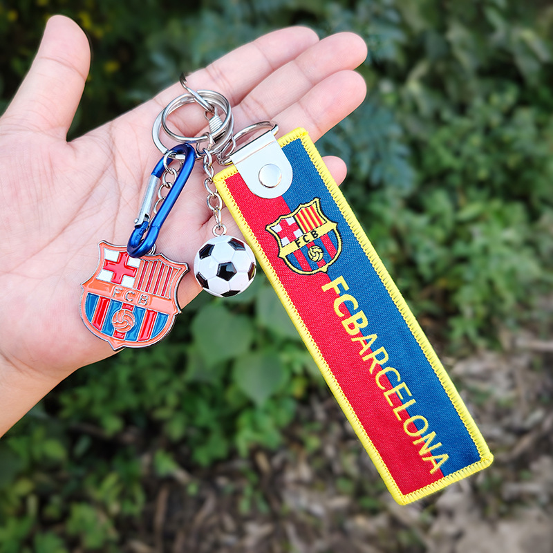 Barcelona colorful mini soccer fabric-blue hanging