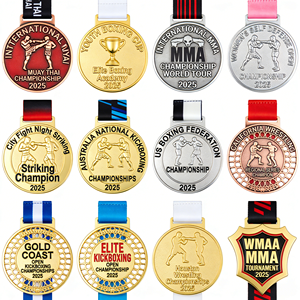 Medallas <span class=keywords><strong>de</strong></span> Bádminton Colgantes <span class=keywords><strong>de</strong></span> Buena Calidad y Color Personalizado en Oferta, Medallas Encantadoras para Kickboxing - Product Image 1
