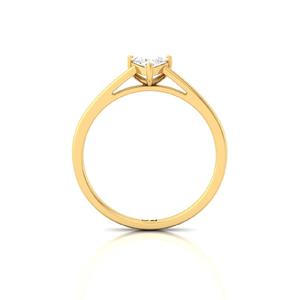 Bague solitaire de luxe en or massif plaqué 10 carats avec diamant de laboratoire taille trilène coloré fantaisie pour femme, idéale pour fiançailles, mariage et anniversaire - Product Image 2