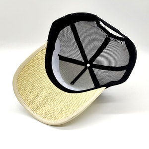 Chất Lượng Cao Gorra Rơm Lưới 3D Thêu Úc <span class=keywords><strong>Trucker</strong></span> Hat Snapback <span class=keywords><strong>Cap</strong></span> Tùy Chỉnh Mũ Với Bên Sọc Biểu Tượng Tùy Chỉnh - Product Image 4