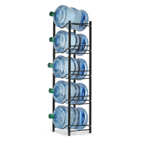 Étagère à eau à 3/4/5 niveaux, support pour bouteille d'eau de 5 gallons, étagère de rangement