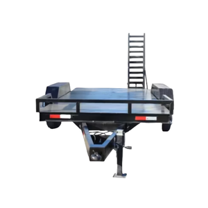 Remolque de Transporte con Capacidad de Carga de 3500 kg, con Escaleras, Pintado en Negro, Remolque para Transporte de Automóviles con Freno de Mano - Product Image 4