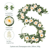 YL Vente en gros Décoration de fête en plastique écologique durable, fleur artificielle, plante suspendue de style forêt pour mariage, verte