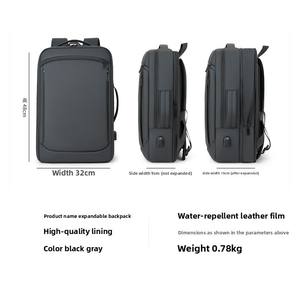 Nueva Mochila Personalizada para Hombre, para Viajes de Negocios, con USB, Gran Capacidad, Expandible, Impermeable, para Portátil, para la Escuela - Product Image 2