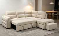 Nouveau design Canapé-lit convertible avec rangement pour salon, ensemble de canapés inclinables en forme de L