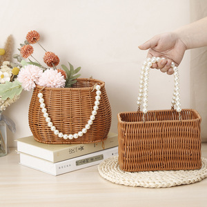 Cestas <span class=keywords><strong>de</strong></span> Mimbre Natural Ecológicas al por Mayor, Cajas <span class=keywords><strong>de</strong></span> Almacenamiento Económicas para Alimentos, Frutas y Dulces para Bodas - Product Image 3