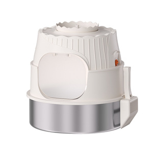 กระบะทรายแมวทรงกลมขนาดใหญ่พิเศษ พร้อมที่ตัก กำจัดกลิ่น สำหรับแมว - Product Image 3