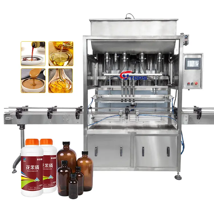 Solid Pack factory direct sale chemicals pesticide fertilizer linear type Liquid filling machine For Plastic Bottles