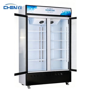 Réfrigérateur Vitrine Vertical OEM à Double Porte Vitrée, <span class=keywords><strong>Sans</strong></span> <span class=keywords><strong>Givre</strong></span>, 4 Étagères Réglables, Faible Niveau Sonore - Product Image 1