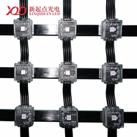 Écran LED à grille de pixels RGB étanche IP66 XQD P50 pour extérieur, écran de pixels en maille transparente, mur vidéo à points lumineux pour ascenseur