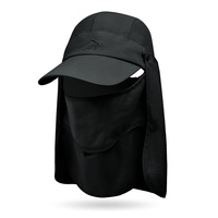 Gorra de Visera de Pescador con Protección Solar de Verano y Logotipo Personalizado, Máscara Desmontable Multifuncional, Secado Rápido, Refrigerante, para Senderismo y Actividades al Aire Libre