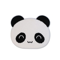 Sous-verre en feutre écologique personnalisé avec personnage de dessin animé, motif panda, brodé, absorbant et isolant thermiquement, et tapis de souris en peluche