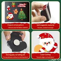 Aimants de réfrigérateur souples à motifs de dessins animés, décorations de Noël multi-motifs, autocollants magnétiques, nouveau sapin de Noël 2026