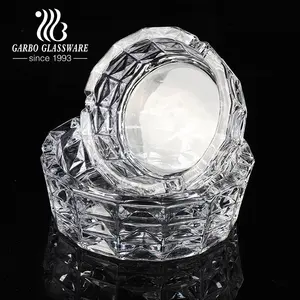 Famous glassware Garbo brand in stock small MOQ transparent glass ashtray regular 15CM-20CM width thickened cigar ashtray
