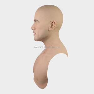 Urchoice Réaliste Crossdress Halloween Pleine Tête Tête Nue Vieil Homme <span class=keywords><strong>Latex</strong></span> Couvre-chef Halloween Cosplay Silicone Tête Masque - Product Image 4
