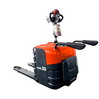 Nouvelles chariots transpalettes électriques 2-3T 200 mm à succès, hauteur de levage 80 mm, roues en PU, modèle EV150, alimentées par batterie