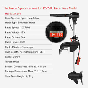 Nouveau <span class=keywords><strong>moteur</strong></span> hors-bord électrique sans balais 12V 24V 48V avec commande à barre pour la navigation de plaisance - Product Image 5