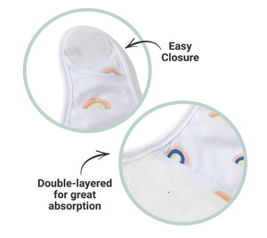 100% Coton Ultra Doux Bambou Extra Large <span class=keywords><strong>Papillon</strong></span> 41x43 Smart Tablier bébé <span class=keywords><strong>serviette</strong></span> - Product Image 4