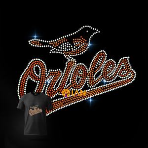 Transferencia de Pedrería con Diseño de los <span class=keywords><strong>Orioles</strong></span> de Baltimore para Ropa, con Logotipo del Equipo - Product Image 6