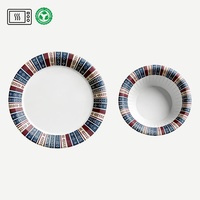 Assiettes et bols jetables en papier pour soupes, style campagnard, recyclables, pour événements, camping, micro-ondes, 6, 8, 9, 10, 12 pouces, vente en gros