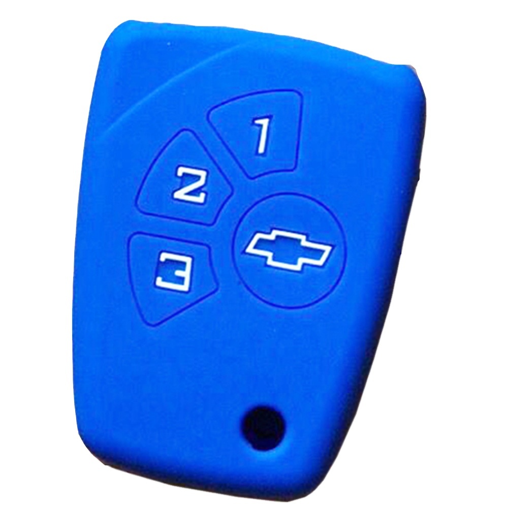 Чехол для пульта дистанционного управления автомобильного ключа с 4 кнопками мягкий резиновый силиконовый чехол подходит для Chevrolet