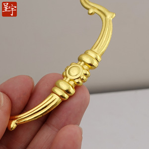 <b>Gold</b> <b>Drawer</b> Handle Zinc Alloy Bar Shape Chinese Style Durable Surface Decoration - Product Image 4