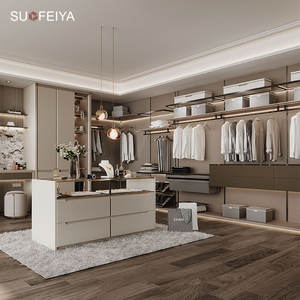 Suofeiya High Quality Customized White Wooden Walk-in Closet Modern Home and Hotel Bedroom <strong>Furniture</strong> - Product Image 2