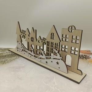 <span class=keywords><strong>Buon</strong></span> <span class=keywords><strong>natale</strong></span> <span class=keywords><strong>e</strong></span> felice <span class=keywords><strong>anno</strong></span> nuovo case hanno portato luce casa in legno decorazioni natalizie 2024 - Product Image 5
