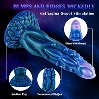 Dragon Silicone Énorme gode anal avec de puissantes ventouses Gode de jeu mains libres