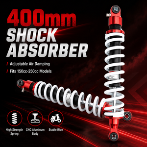 Amortisseur arrière réglable à air de 400 mm pour moto 150cc - <span class=keywords><strong>250cc</strong></span>, moto tout-terrain, VTT, <span class=keywords><strong>QUAD</strong></span>, kart, scooter - Product Image 1