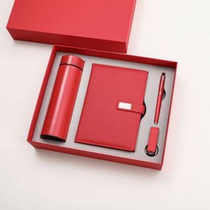 Set de Regalo de Lujo para Negocios al por Mayor: Cuaderno A5 de Cuero Personalizable y Bolígrafo con Taza Térmica y USB - Product Image 3