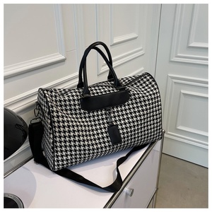 Sac de rangement pour bagages de voyage décontracté de grande capacité Mode PU Dent de chien Étanche Courts voyages Portable Courts voyages - Product Image 2