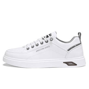 Zapatillas Deportivas de Piel Blancas para Hombre Ansuoni, con Punta Redonda, Estilo Baloncesto, Casuales, para Todas las Temporadas, con Suela de Goma - Product Image 1