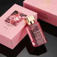 Envase de Perfume Personalizado para Hombre, Rectangular, Degradado Azul, 30ml 50ml 100ml, Botella de Vidrio Vacía con Atomizador, Caja con Estampado en Caliente