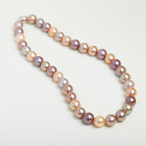 Venta al por mayor S925 cierre colorido collar de perlas de agua dulce 5A Edison perla 11-12mm collar de perlas 43cm para mujeres regalo de fiesta - Product Image 2