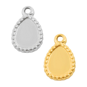 Pendentif goutte d'eau en acier inoxydable plaqué or 18 carats pour collier et bracelet DIY - Product Image 1