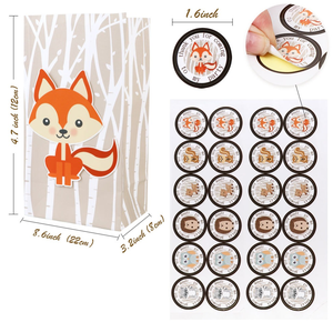 Sacs cadeaux en papier sur le thème <span class=keywords><strong>de</strong></span> la jungle pour fête d'<span class=keywords><strong>anniversaire</strong></span>, décoration <span class=keywords><strong>de</strong></span> fête, sacs à bonbons, boîte, <span class=keywords><strong>sac</strong></span> d'emballage pour baby shower - Product Image 3