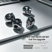 Nouveau produit en promotion : Capuchon de valve de pneu de voiture créatif en forme de crâne, accessoire de décoration tête de démon