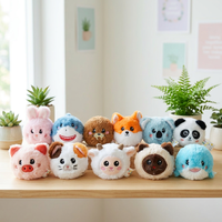 Balle anti-stress en peluche à motif animal pour Pâques, avec fourrure rebondissante, 8 cm, jouet cadeau