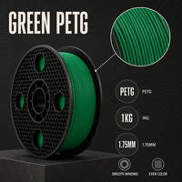 Filament PETG 3D 1,75 mm 1 kg pour imprimantes FDM, prototypes, outils, pièces durables avec température d'impression de 200-240°C pour imprimantes Bambu