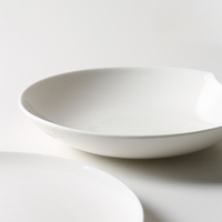 Assiette de restaurant en porcelaine fine en gros, écologique, durable, pour fêtes, avec logo personnalisé