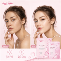 Masque facial en bio-collagène à étiquette privée, hydratant, blanchissant, style coréen, acide hyaluronique, collagène, glycérine, masque en feuille
