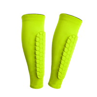 Manchons de compression pour mollets Hommes Femmes Protection professionnelle avec coussin nid d'abeille flexible Garde-mollets Protection fine en Spandex et Nylon pour le football