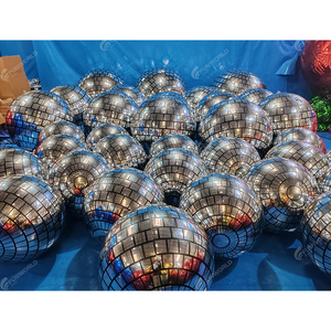 Bola de discoteca inflable Decoración Bolas de espejo <span class=keywords><strong>Disco</strong></span> colgante para decoraciones de fiesta Boda Hogar - Product Image 4