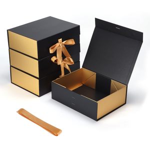 Boîte magnétique noire emballage de vêtements boîte-cadeau <span class=keywords><strong>en</strong></span> carton rigide de luxe avec emballage <span class=keywords><strong>en</strong></span> mousse pour bouteille de parfum couteau verre - Product Image 1