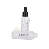 Vente en gros personnalisé Flacon à presser de 30ml en plastique épaule inclinée Flacon en verre à pompe pour crème cosmétique