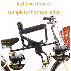 Ghế ngồi trẻ em an toàn cho xe đạp, ghế ngồi trước xe đạp cho bé, yên xe trẻ em có bàn đạp, tựa lưng cho xe đạp địa hình, xe đạp đường trường - Product Image 3