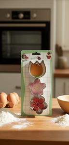 Tagliabiscotti in metallo a forma di fiore, 3 pezzi, adatti al forno e alla lavastoviglie, utensili da cucina - Product Image 2