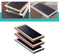 Chargeur solaire de banque d'alimentation ultra mince de téléphone portable portable 20000mAh avec double USB
