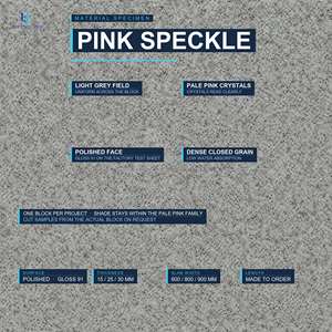 Panneau <span class=keywords><strong>de</strong></span> granit Luca Pink Speckle |   Granite naturel pour cours <span class=keywords><strong>de</strong></span> poterie, magasin High Bay, magasin d'échantillons et atelier <span class=keywords><strong>de</strong></span> confiserie ODM OEM - Product Image 3